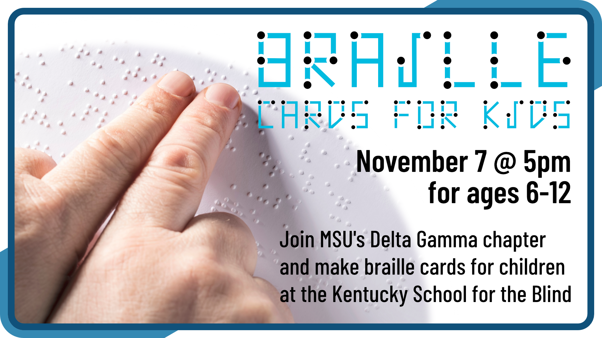 Braille Cards for Kids Rowan County Public Library